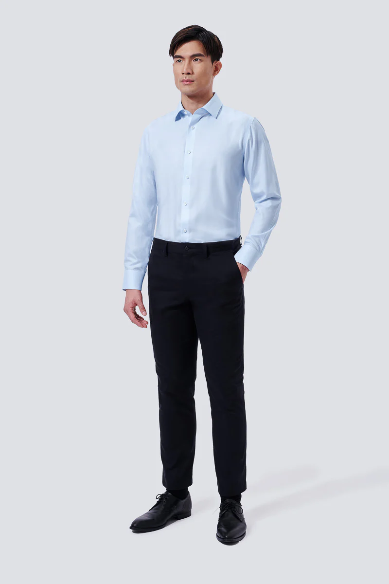 Supreme Cotton Twill Dress Shirt | Light Blue 17708N - Image 4