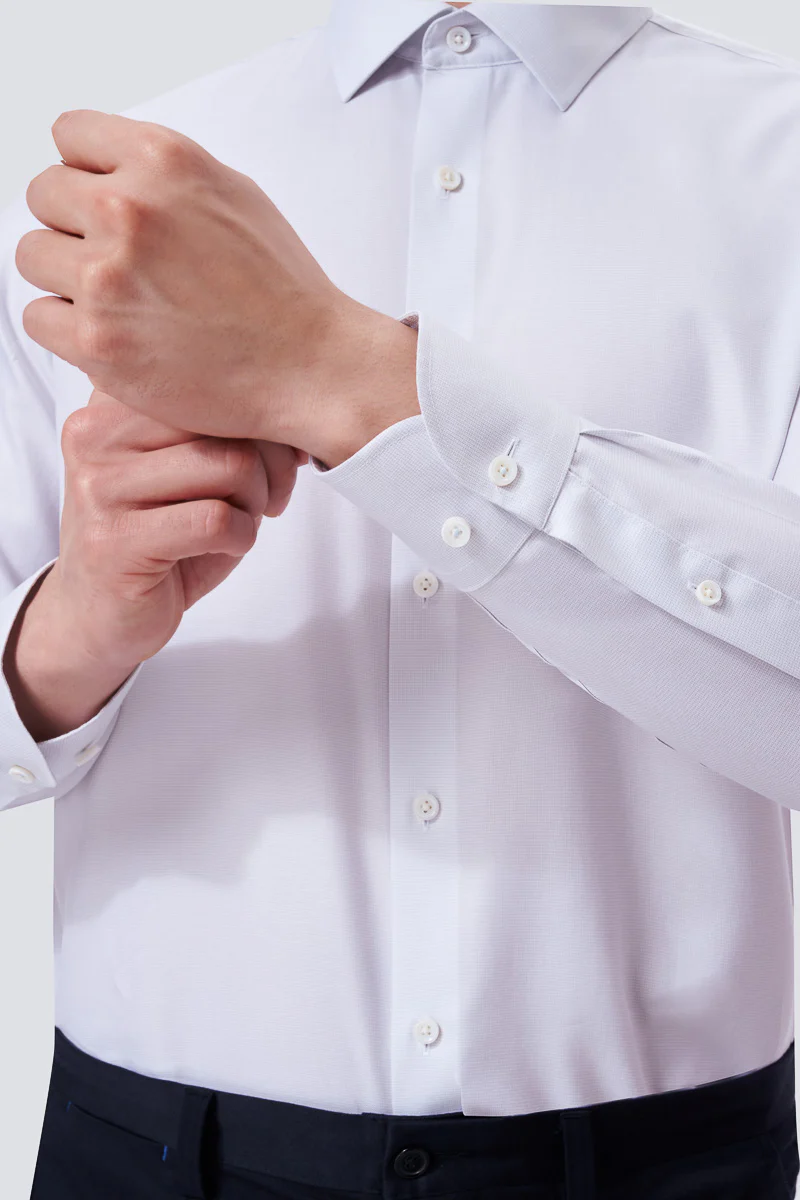 Supreme Cotton Twill Dress Shirt | Light Grey 16160N - Image 3