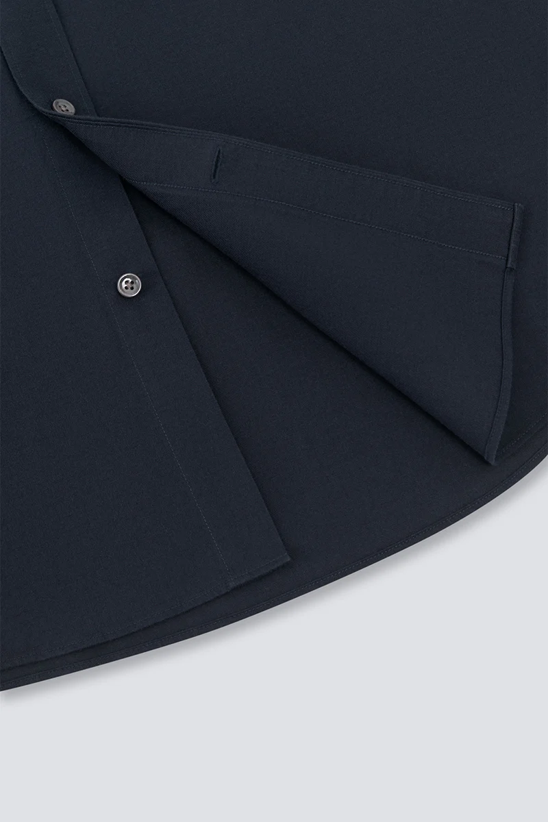 Supreme Cotton-Yak Twill Dress Shirt | Navy 0373DK - Image 11