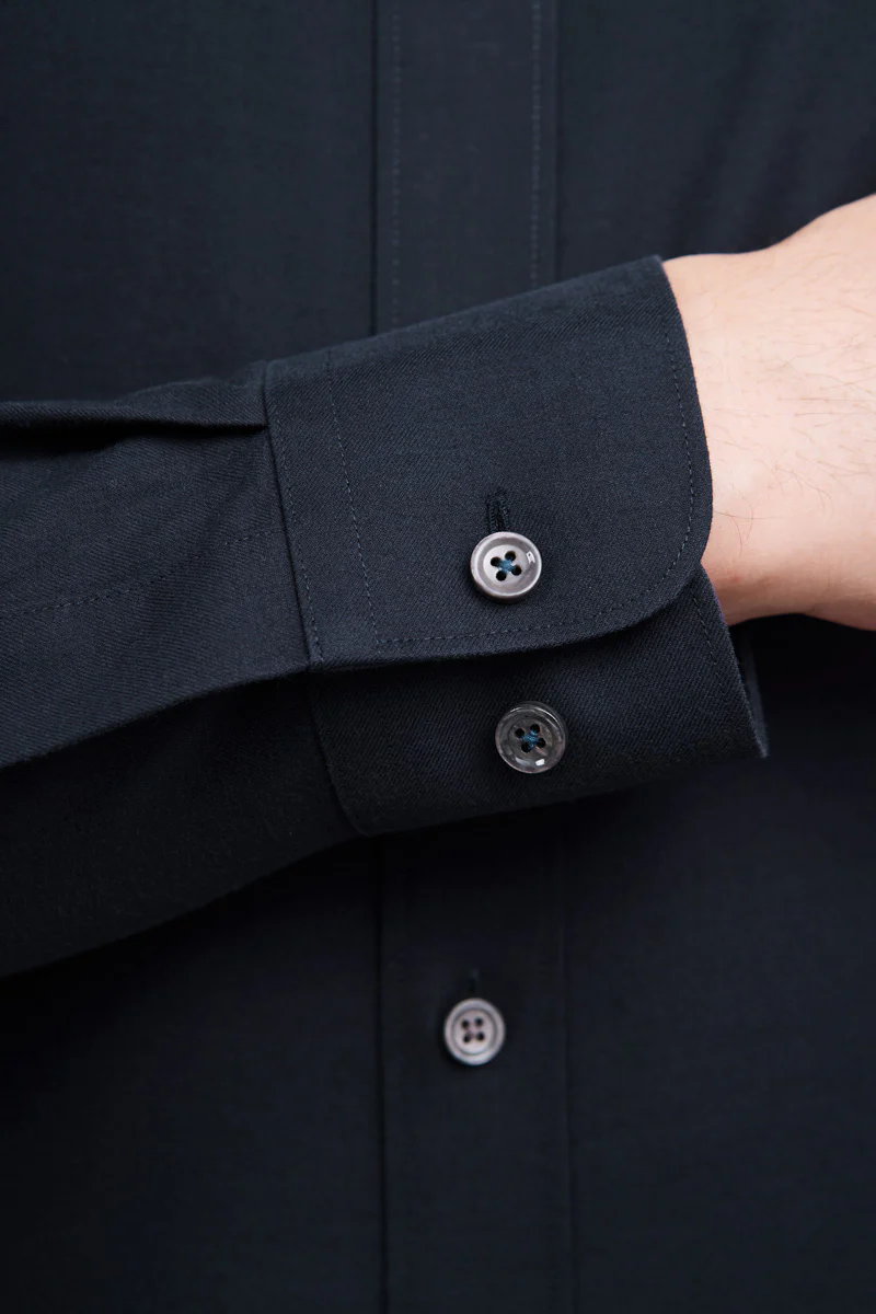 Supreme Cotton-Yak Twill Dress Shirt | Navy 0373DK - Image 5