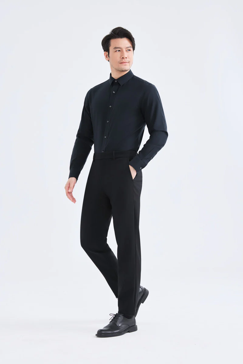 Supreme Cotton-Yak Twill Dress Shirt | Navy 0373DK - Image 7