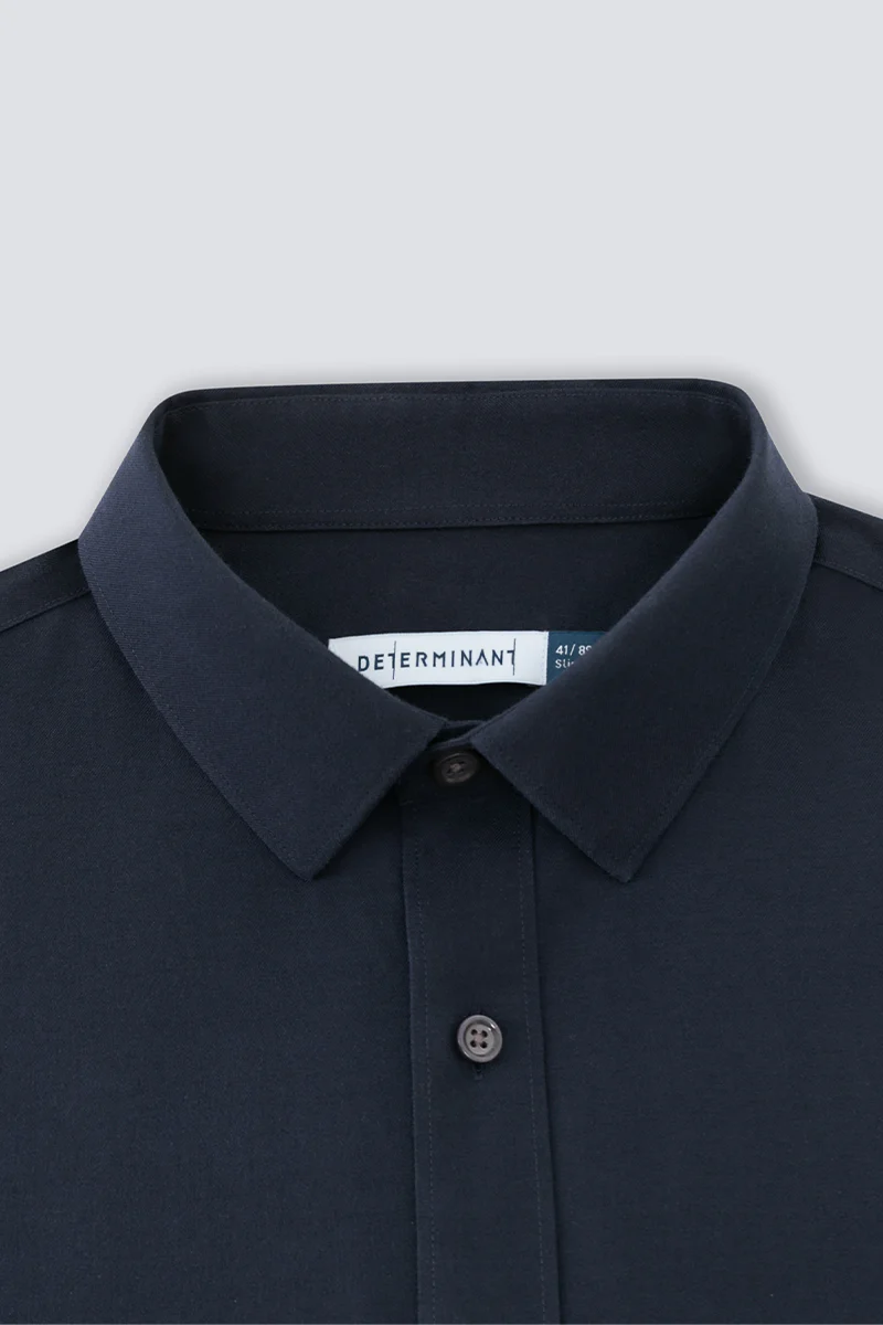 Supreme Cotton-Yak Twill Dress Shirt | Navy 0373DK - Image 9