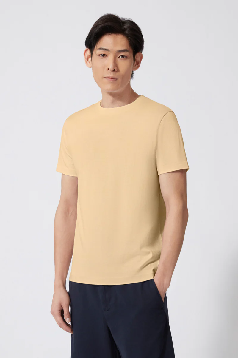 TerraTones Natural Dye Crew Neck T-Shirt | Khaki 70688J - Image 6