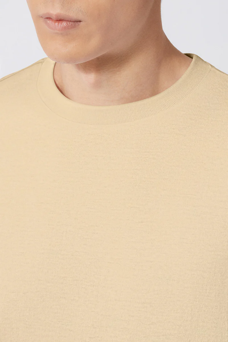 TerraTones Natural Dye Crew Neck T-Shirt | Khaki 70688J - Image 8