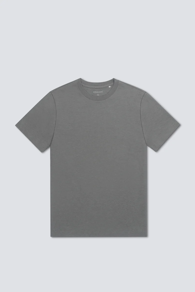 TerraTones Natural Dye Crew Neck T-Shirt | Stone Grey 58301J - Image 2