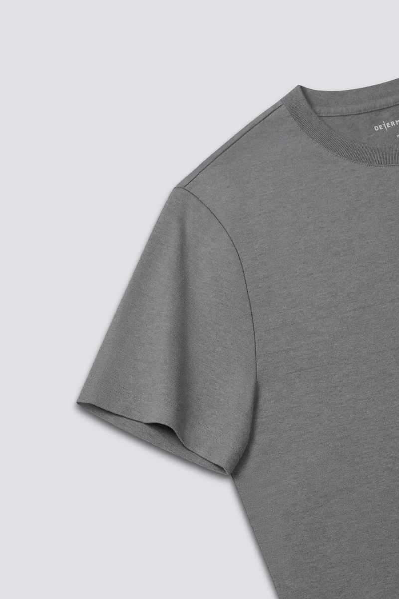 TerraTones Natural Dye Crew Neck T-Shirt | Stone Grey 58301J - Image 3