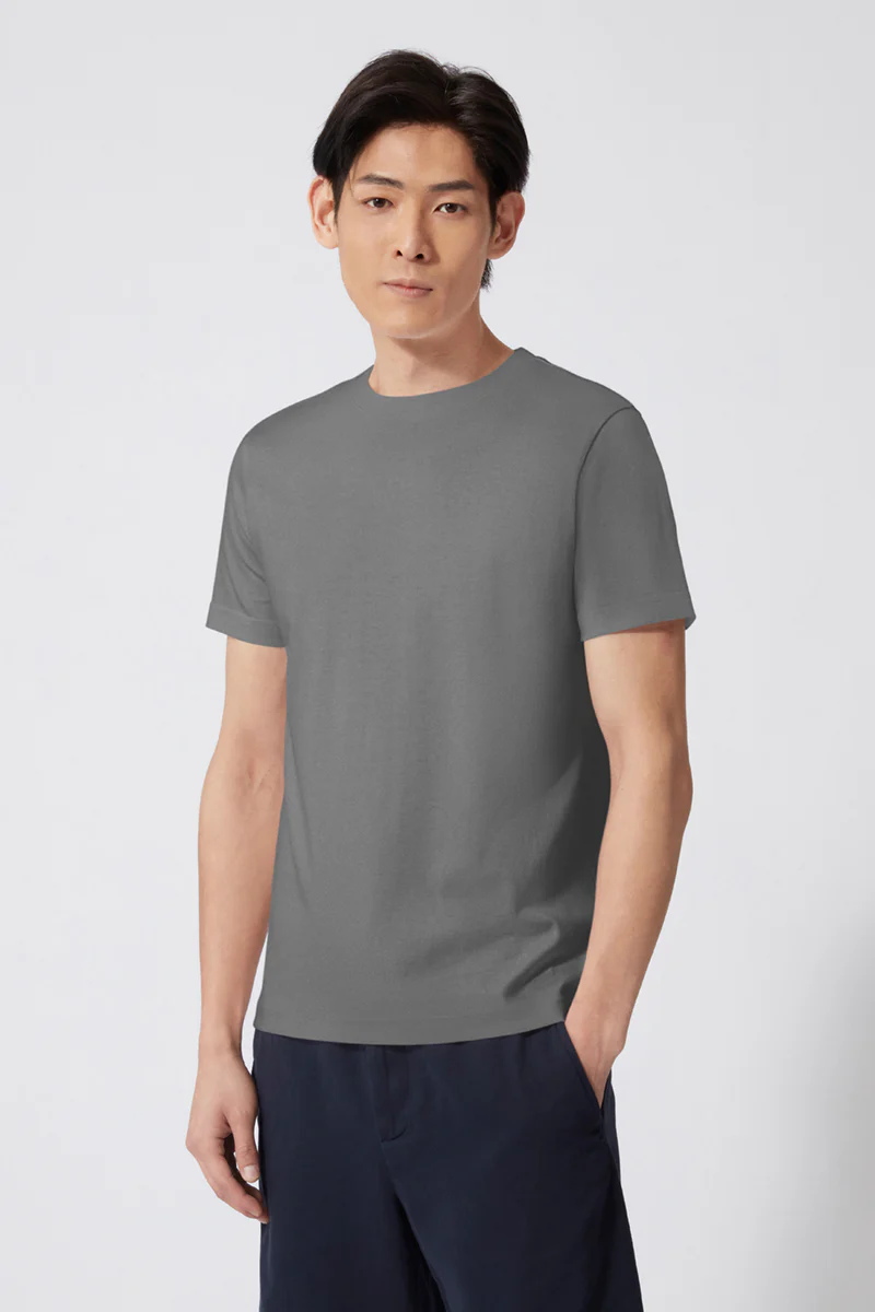 TerraTones Natural Dye Crew Neck T-Shirt | Stone Grey 58301J - Image 6
