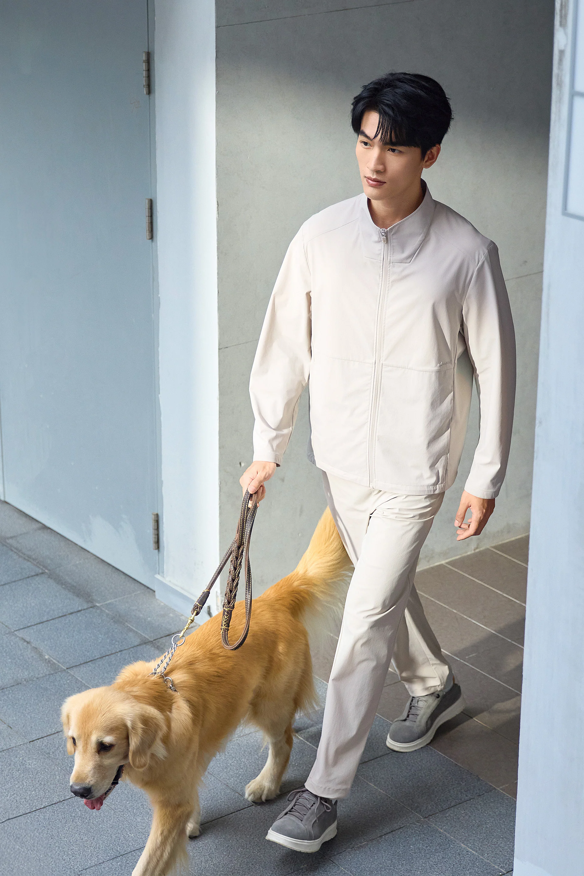 UV-Protection Lightweight Commuter Pants | Beige Grey BG0000 - Image 4
