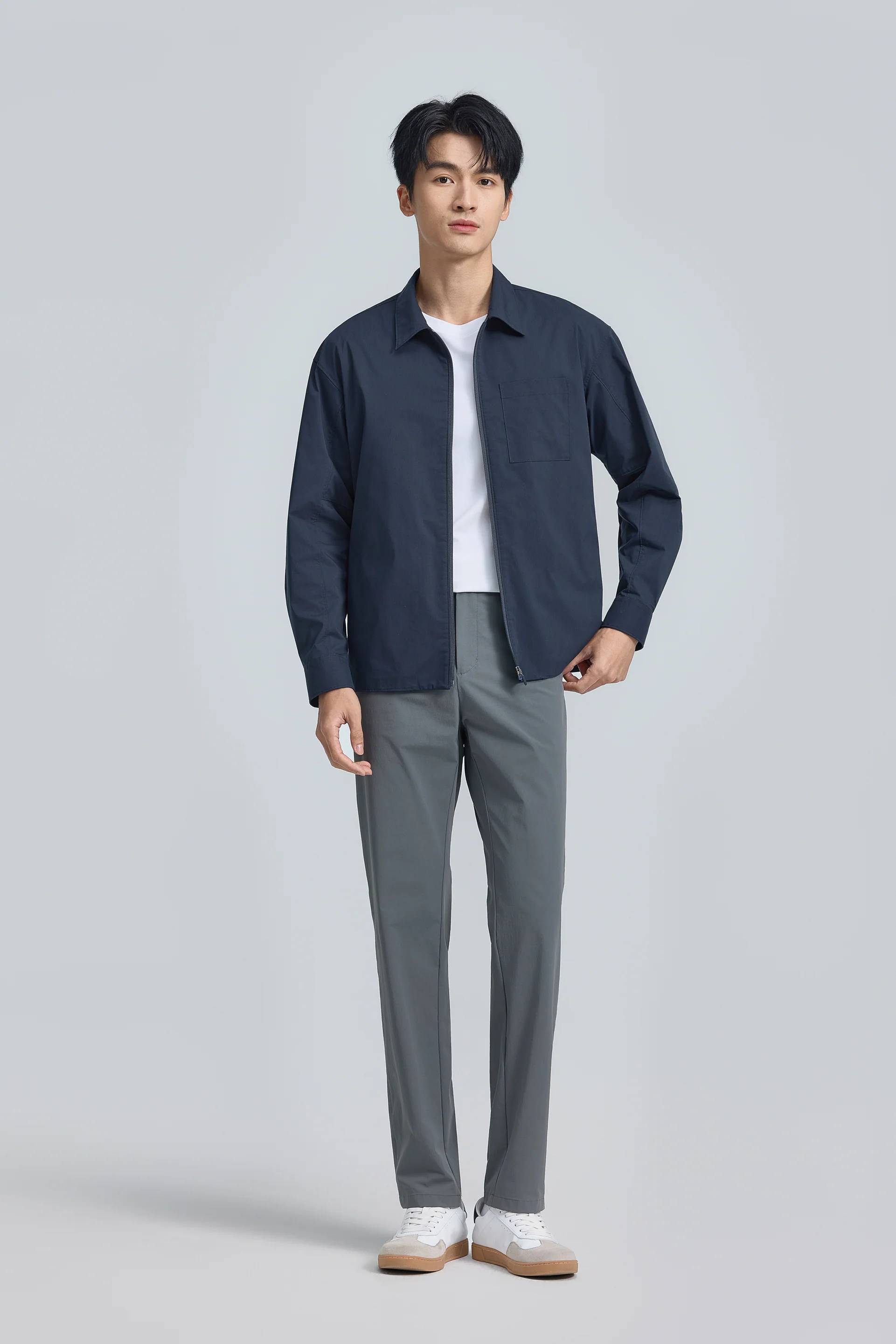 UV-Protection Lightweight Shirt Jacket | Royal Navy 27095N - Image 5
