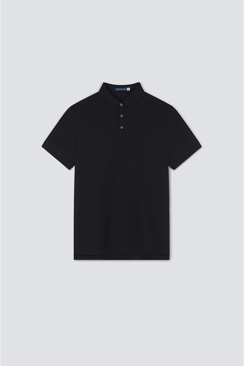 VISDRY™ 3-Button Pique Polo | Black BKFD01 - Image 4