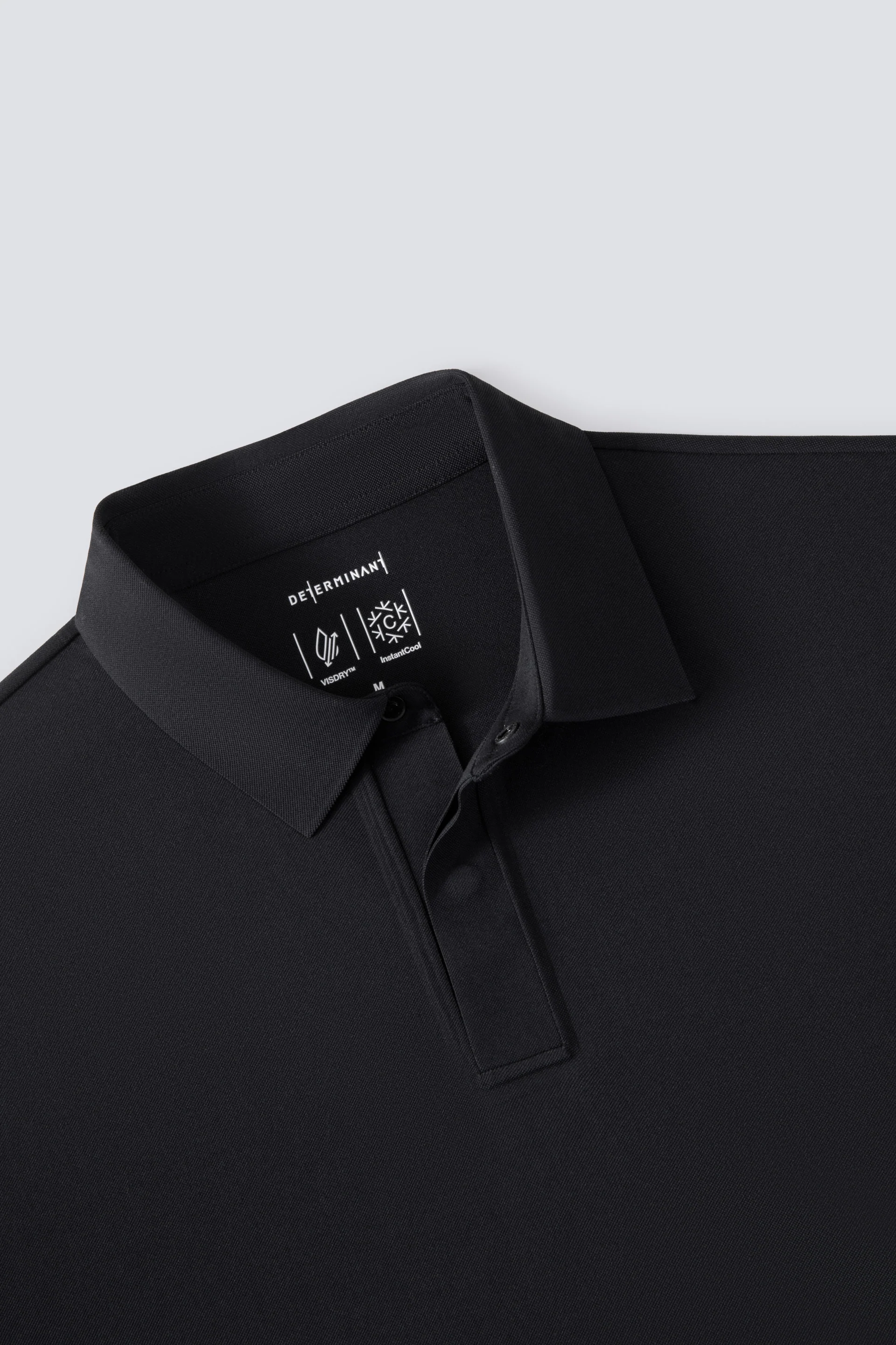 VISDRY™ Concealed Placket Sharp Pique Polo | Black BKFD01 - Image 2