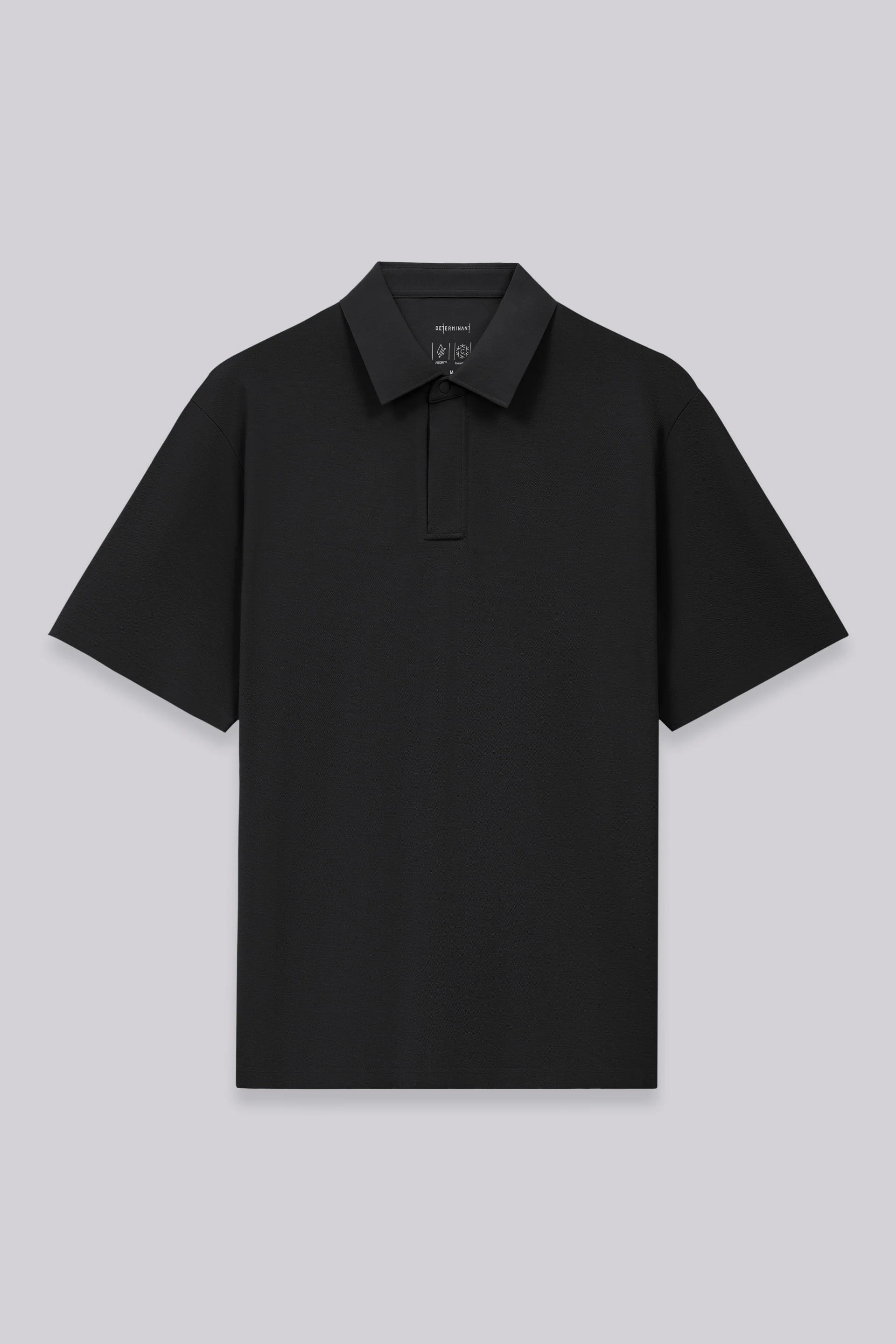 VISDRY™ Concealed Placket Sharp Pique Polo | Black BKFD01 - Image 4