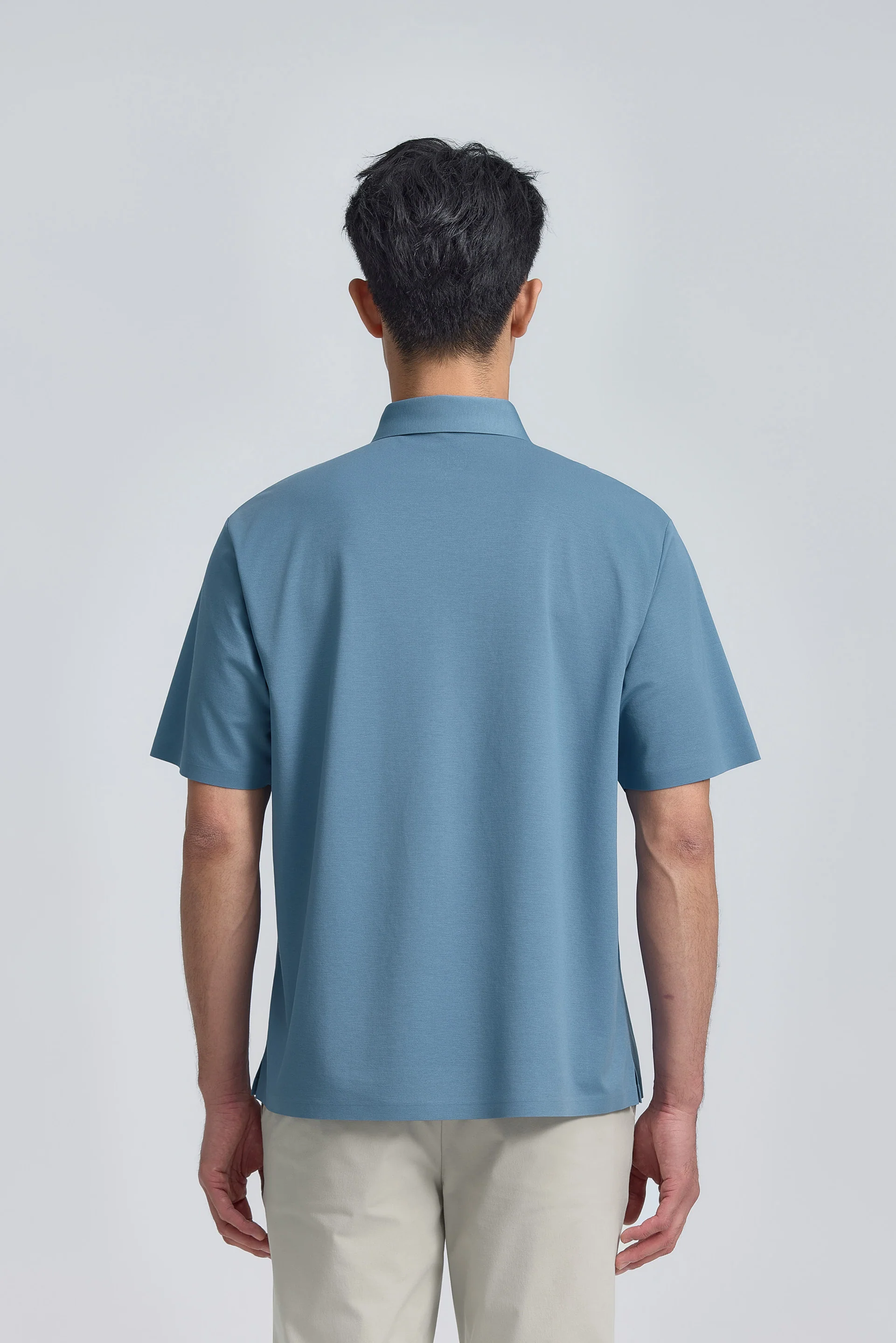 VISDRY™ Concealed Placket Sharp Pique Polo | Mystic Blue BLE128 - Image 6