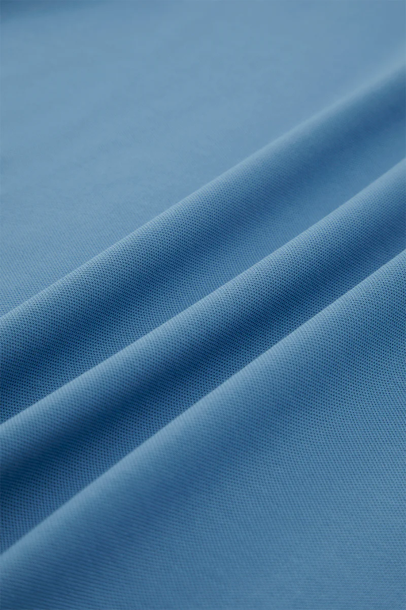 VISDRY™ Contrast Rib Crew Neck T-Shirt | Blue T7468U - Image 9