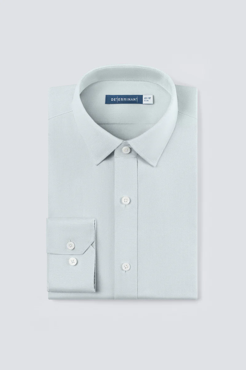 VISDRY™ Dobby Dress Shirt | Mint 16047N - Image 3