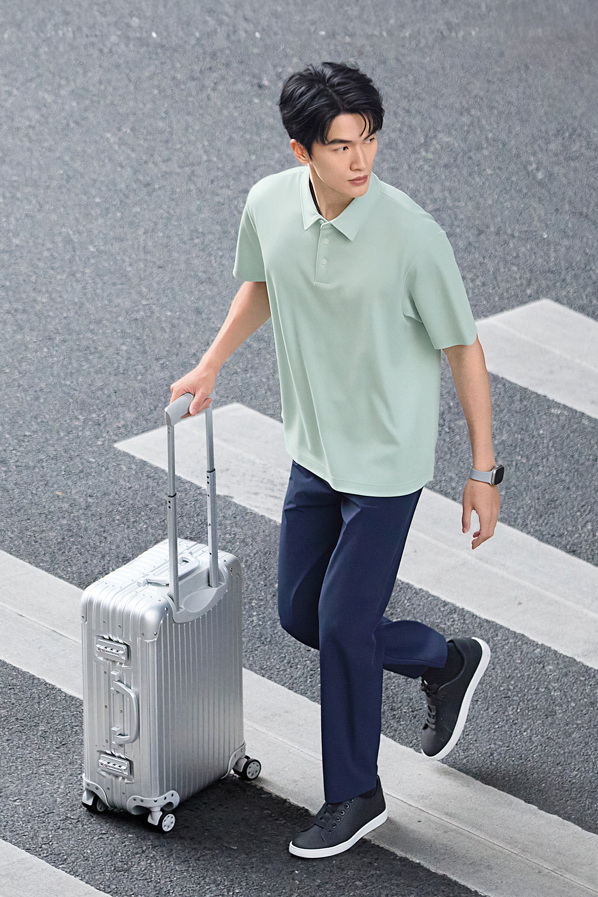 VISDRY™ Double-Face Knit Polo | Sky Grey PT4504 - Image 4