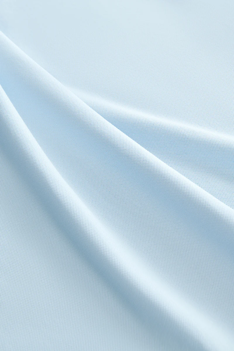 VISDRY™ Pique Contrast Collar Polo | Light Blue BLE237 - Image 9