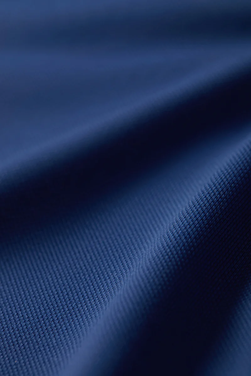 VISDRY™ Pique Long Sleeve Polo | Blue NYE073 - Image 8