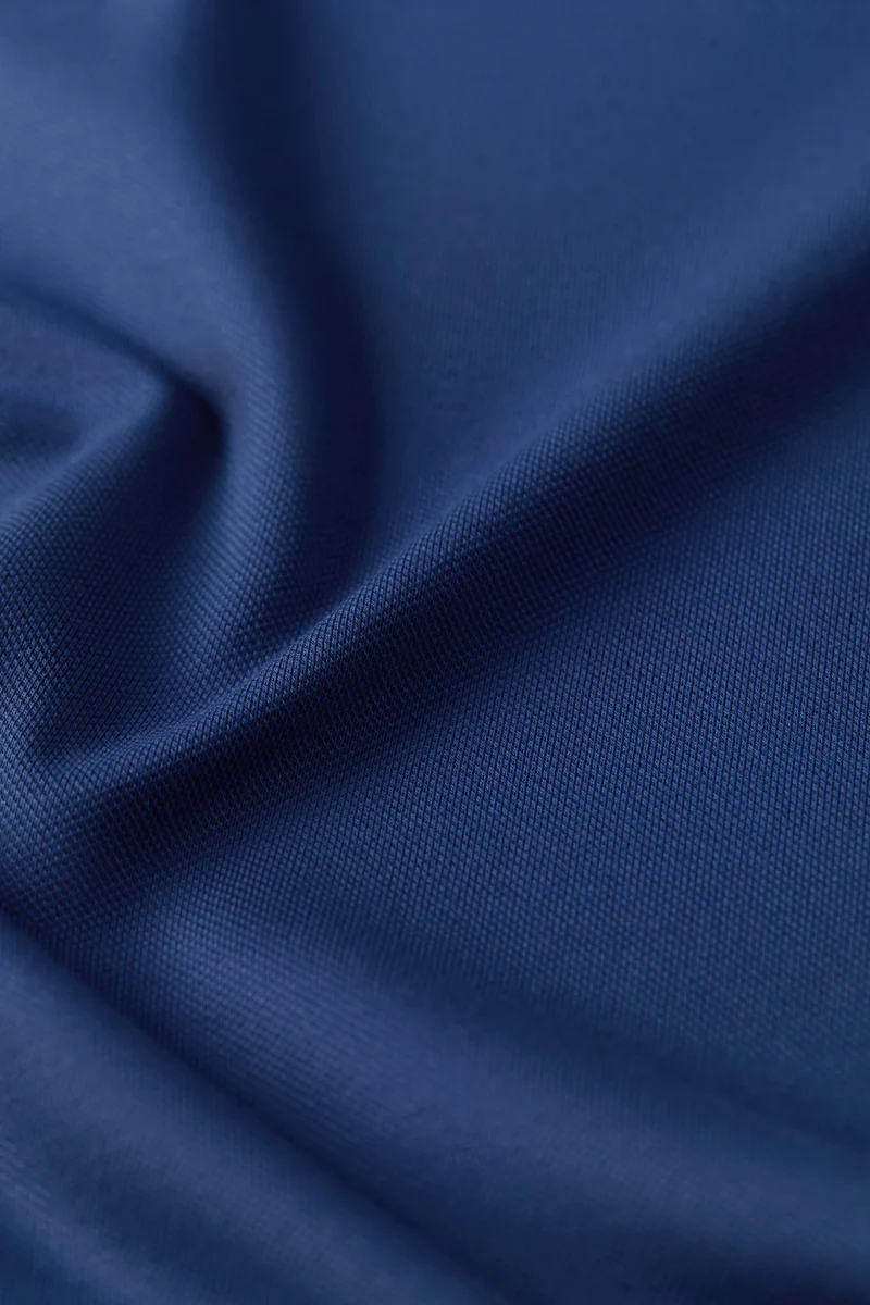 VISDRY™ Pique Long Sleeve Polo | Blue NYE073 - Image 9