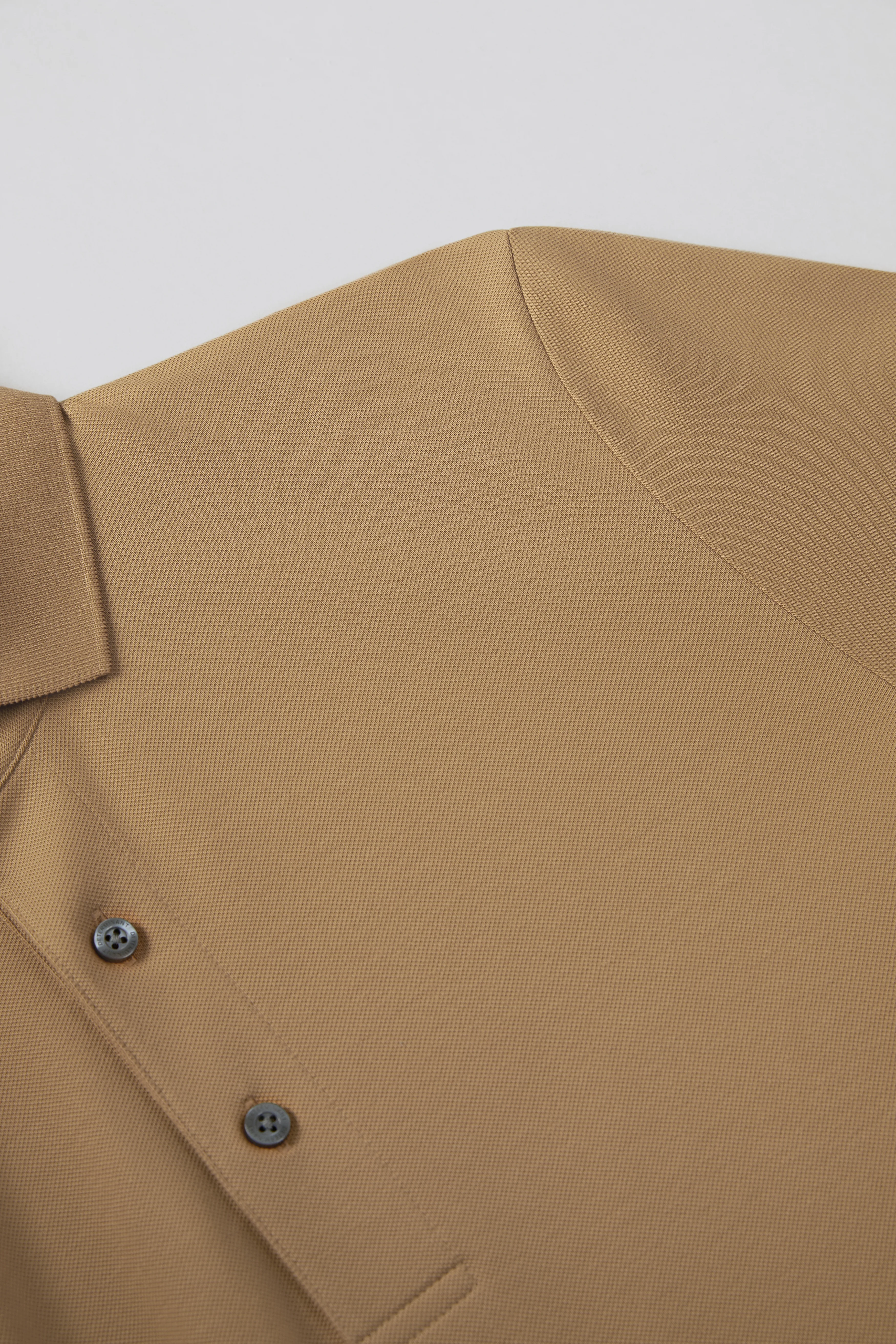 VISDRY™ Pique Long Sleeve Polo | Khaki KE0178 - Image 10
