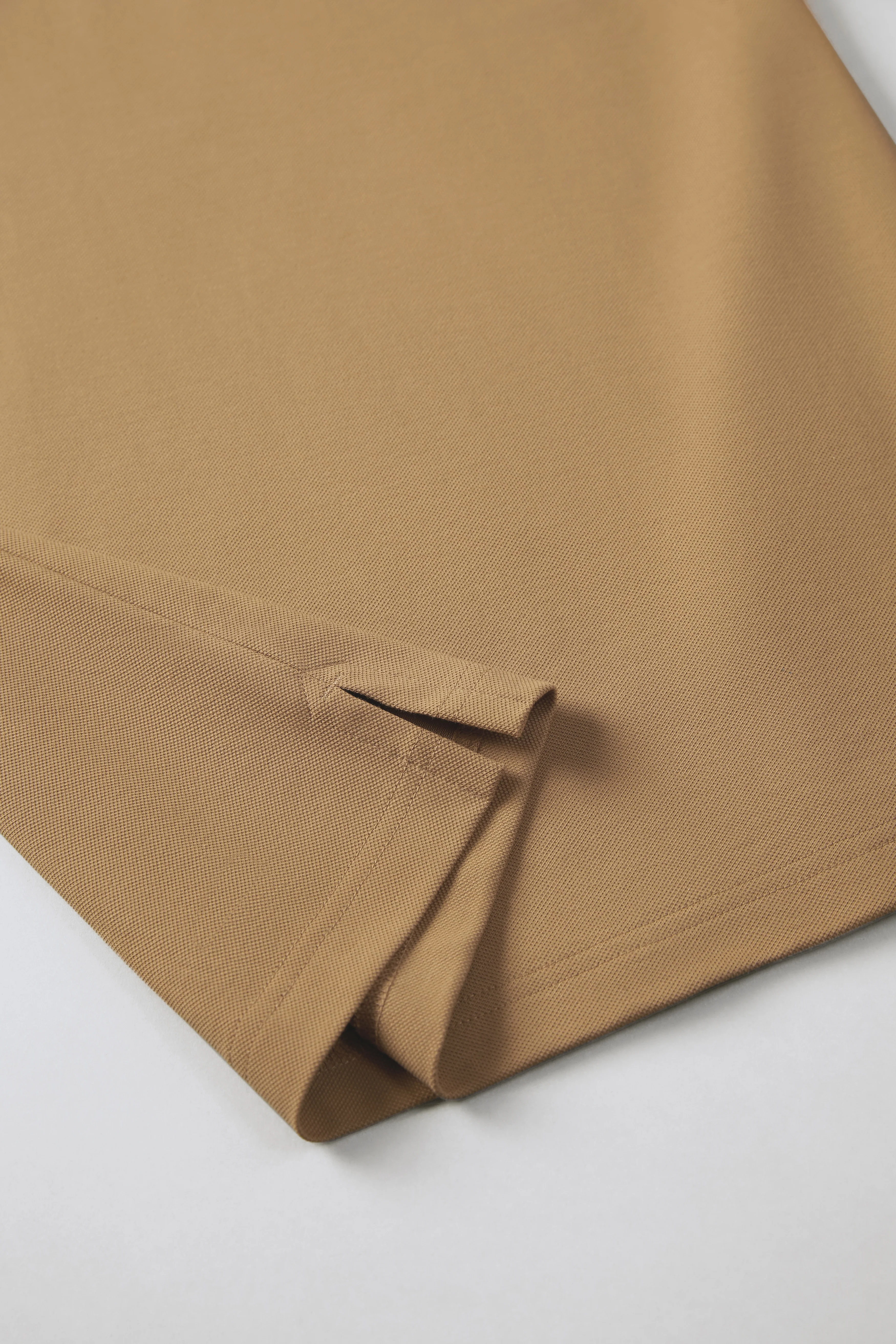 VISDRY™ Pique Long Sleeve Polo | Khaki KE0178 - Image 11