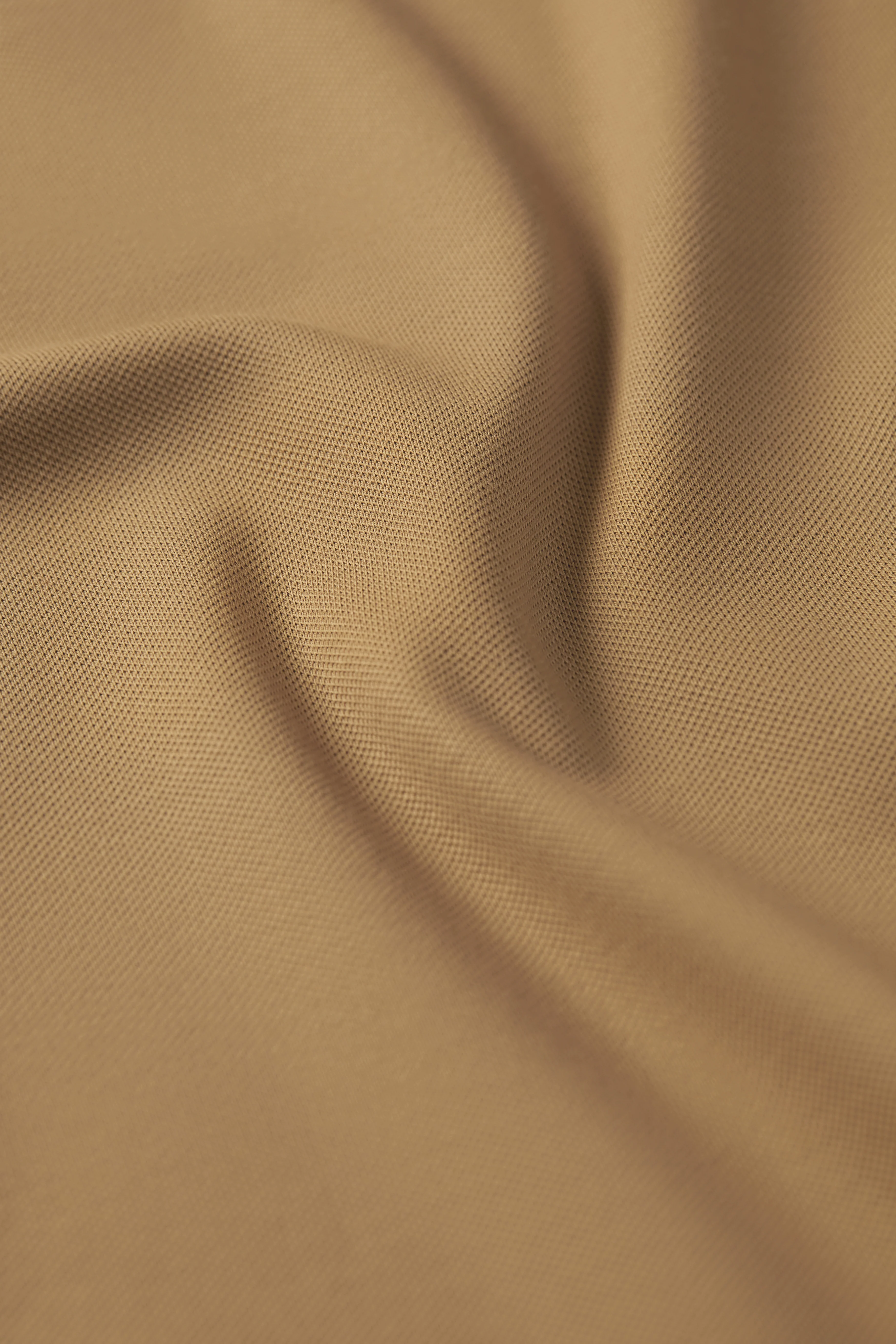 VISDRY™ Pique Long Sleeve Polo | Khaki KE0178 - Image 12
