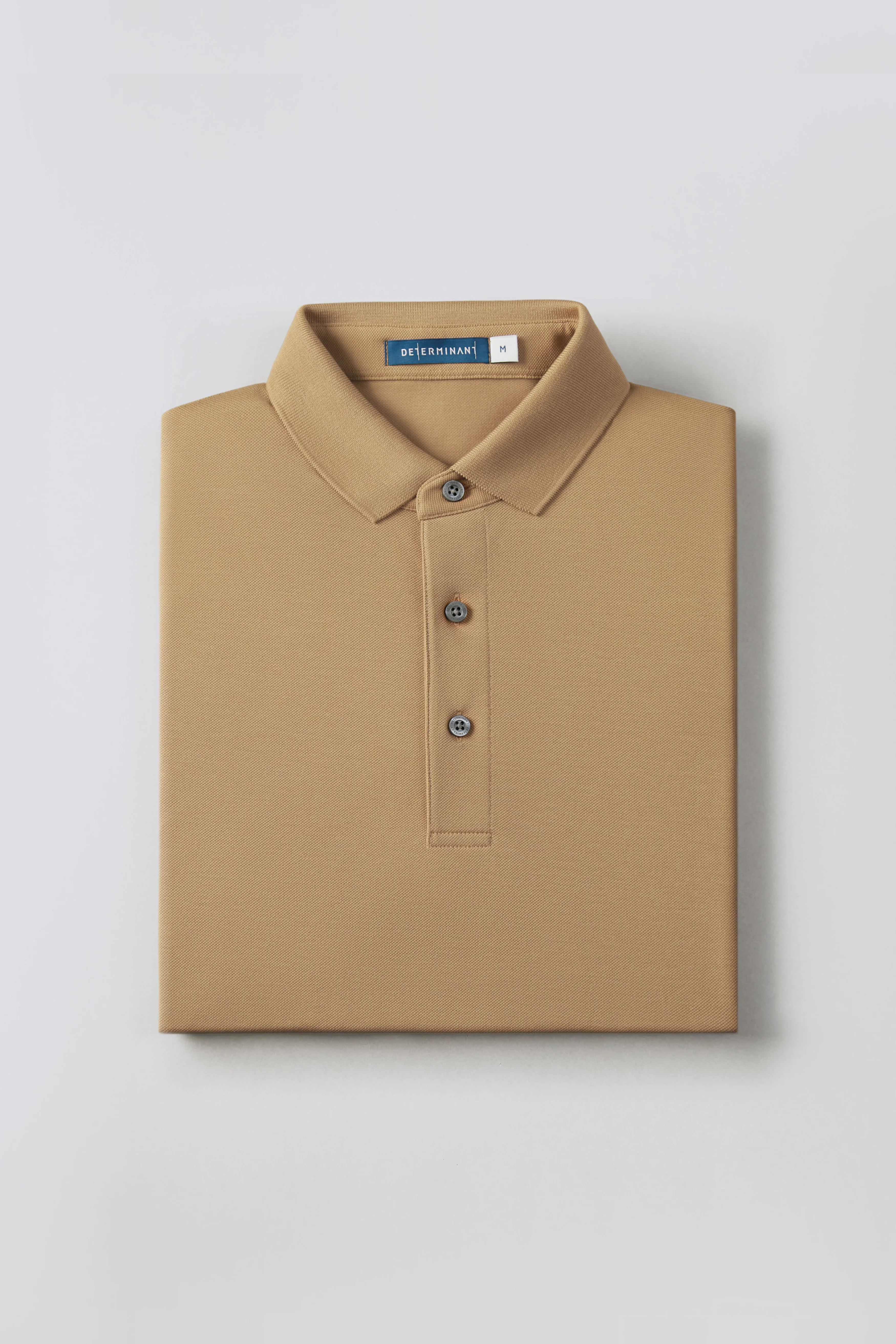 VISDRY™ Pique Long Sleeve Polo | Khaki KE0178 - Image 8