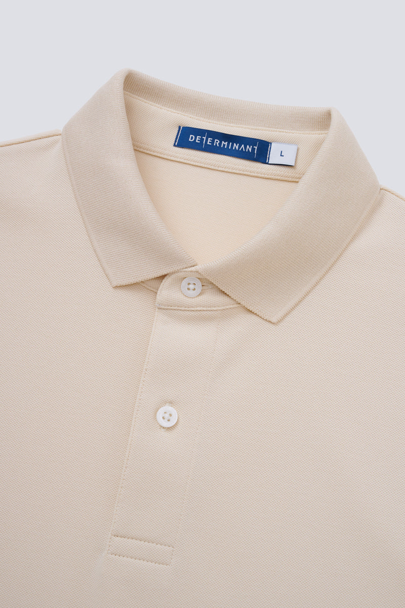 VISDRY™ Pique Polo | Beige BGE014 - Image 6
