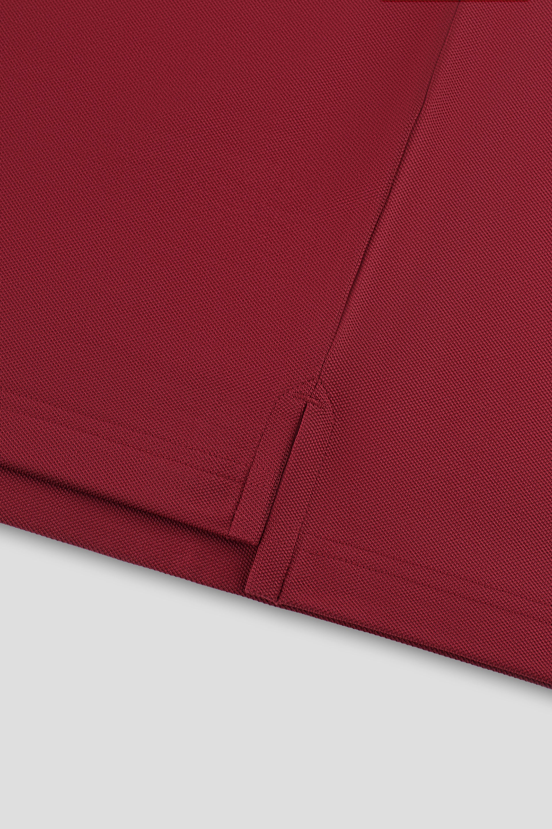 VISDRY™ Pique Tipped Polo | Burgundy BRE112 - Image 3