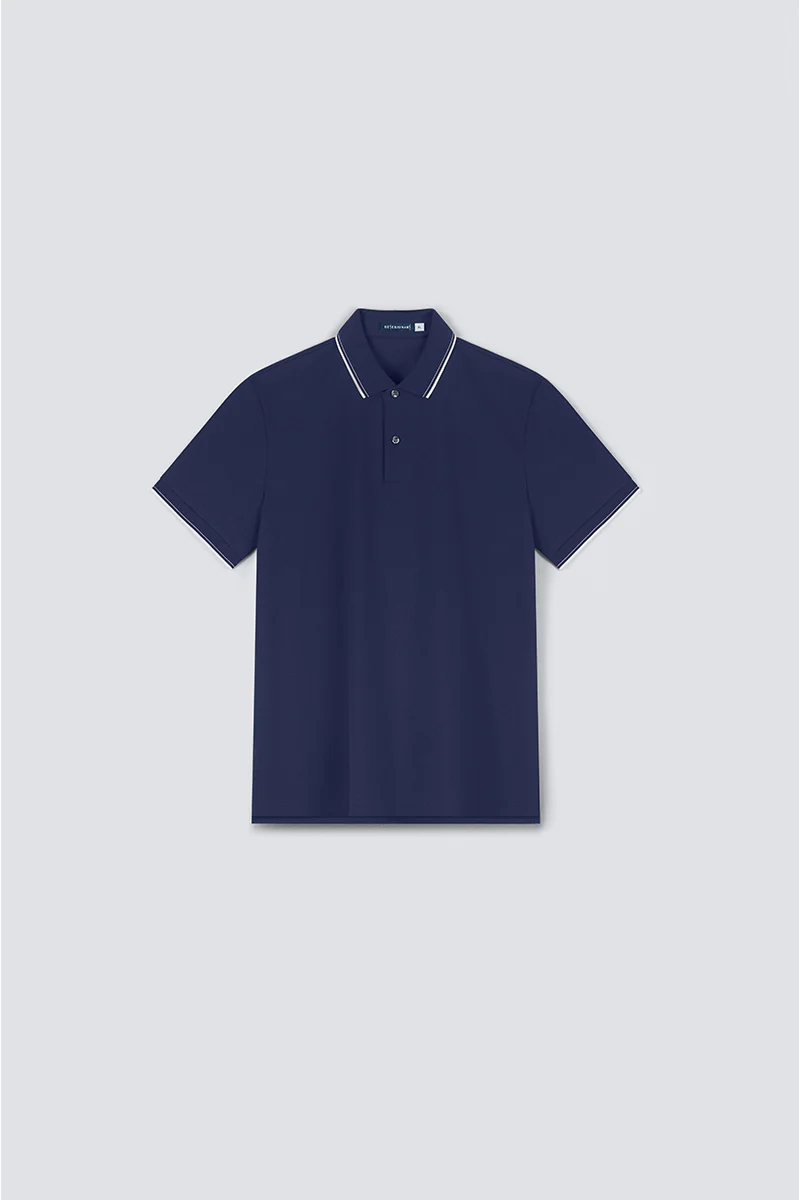 VISDRY™ Pique Tipped Polo | Patriot Blue PT3925 - Image 3