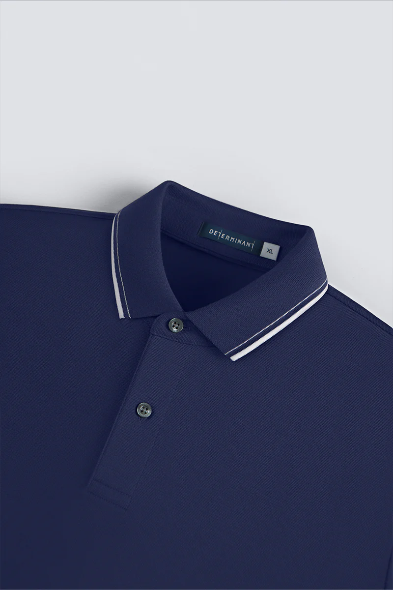 VISDRY™ Pique Tipped Polo | Patriot Blue PT3925 - Image 4