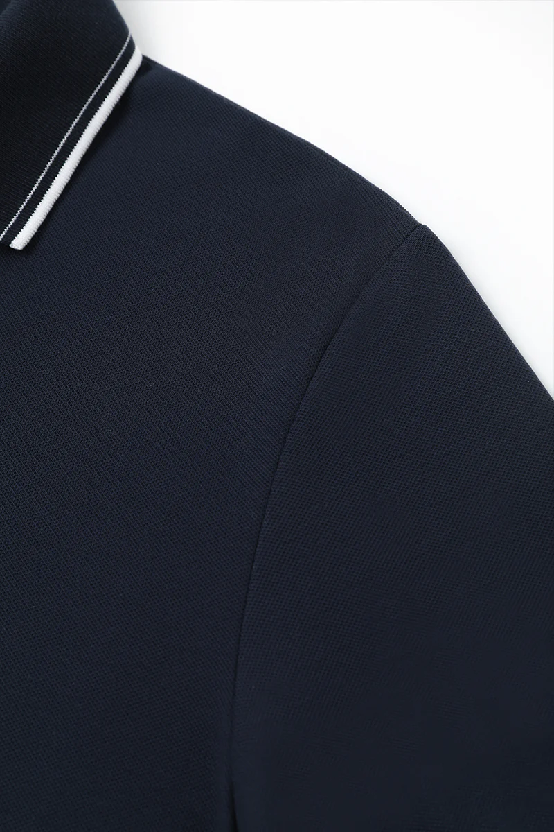 VISDRY™ Pique Tipped Polo | Navy NNY096 - Image 11