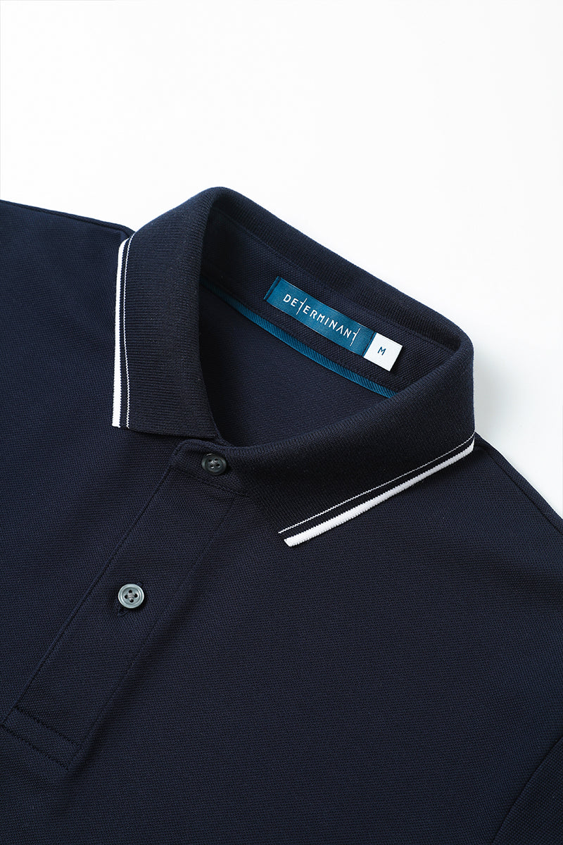 VISDRY™ Pique Tipped Polo | Navy NNY096 - Image 7