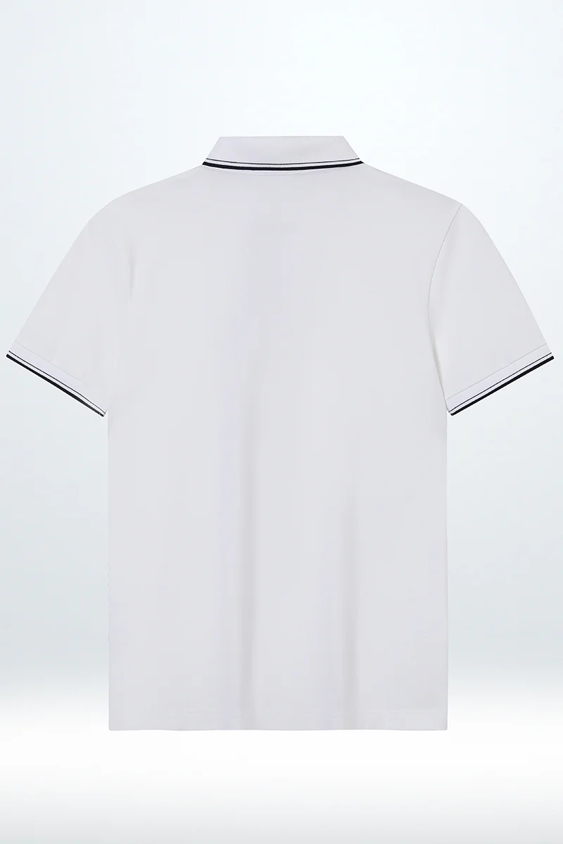 VISDRY™ Pique Tipped Polo | White WH001Z - Image 10
