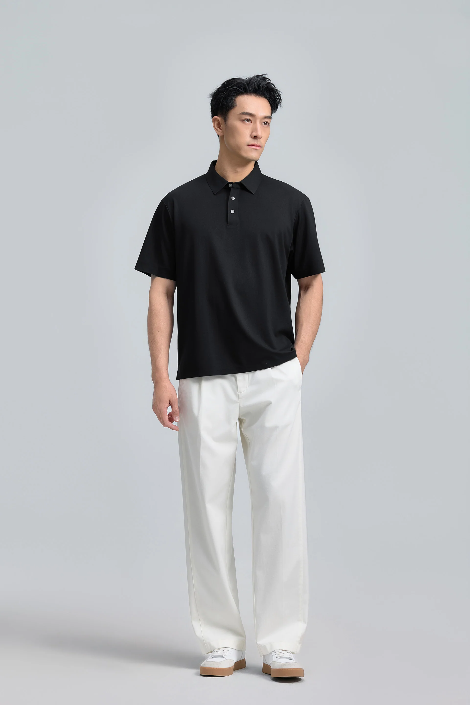 VISDRY™ Sharp Pique Polo | Black BKFD01 - Image 5