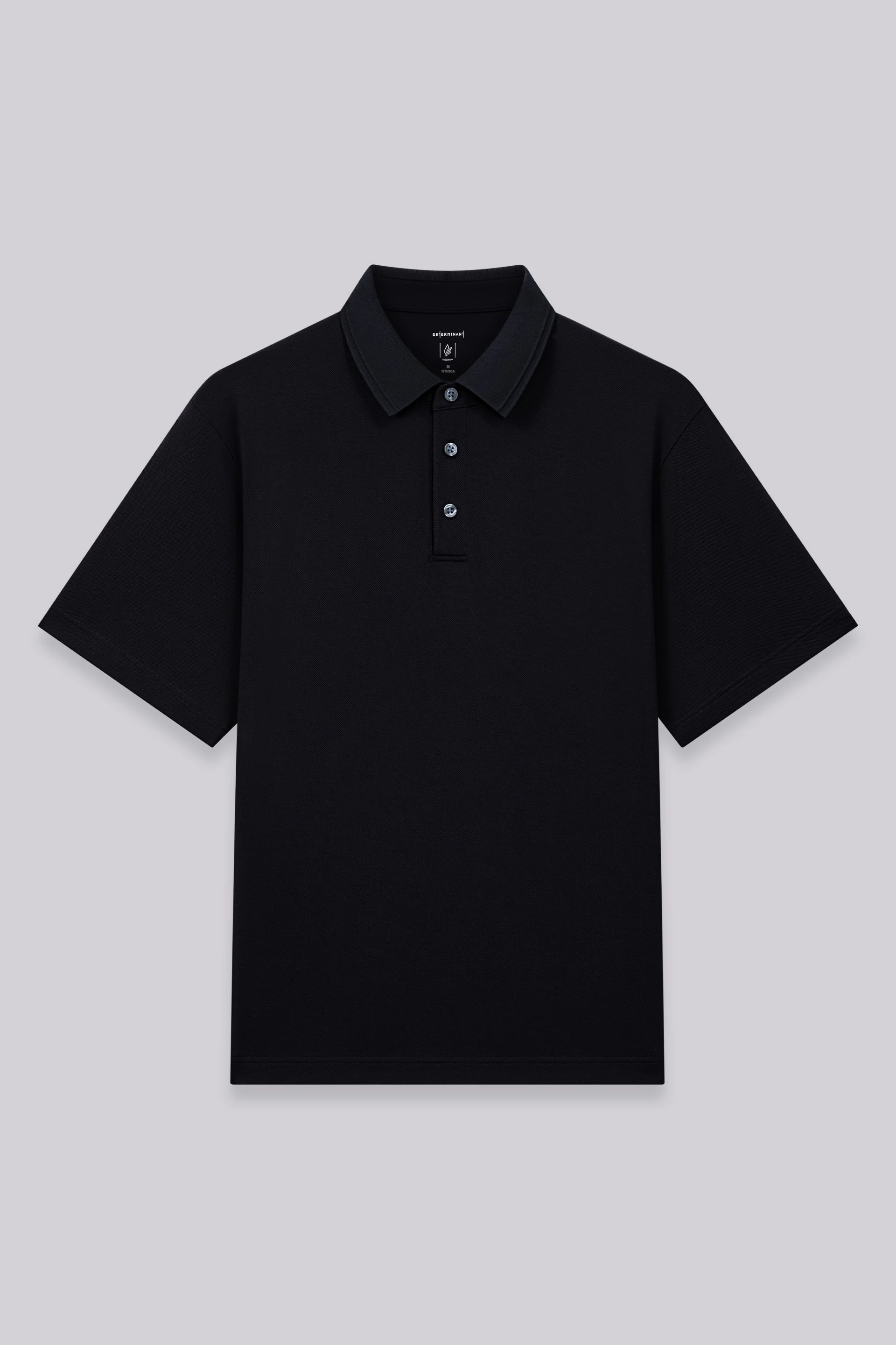 VISDRY™ Tonal Tipped Pique Polo | Black BKFD01 - Image 4