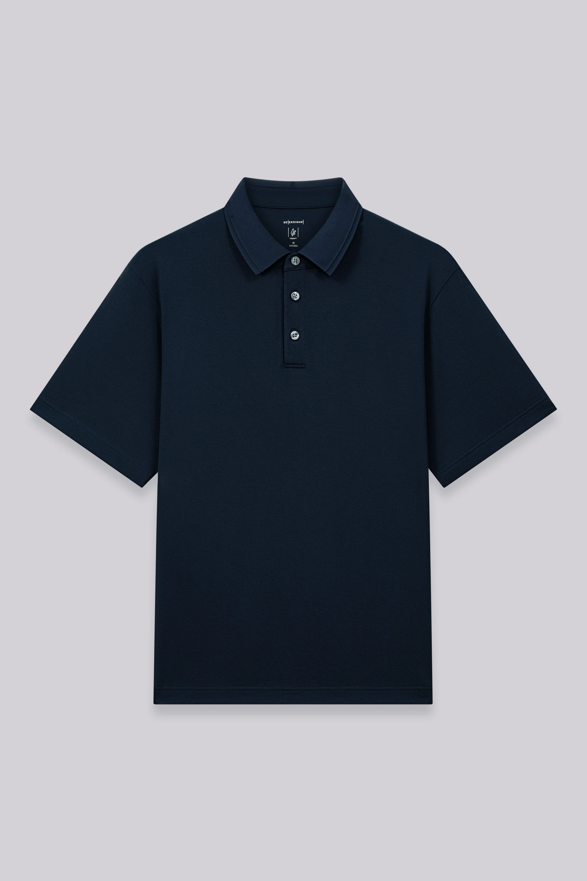 VISDRY™ Tonal Tipped Pique Polo | Navy 14036N - Image 3