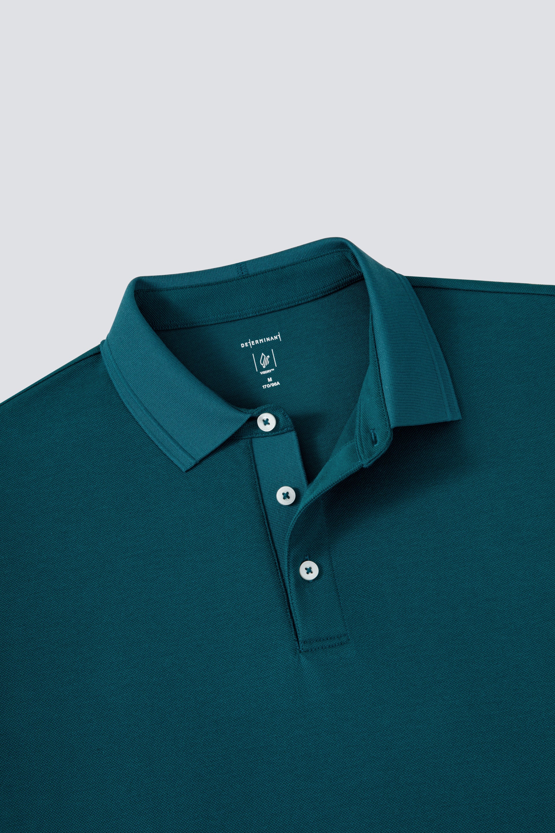VISDRYâ„¢ Tonal Tipped Pique Polo | Teal Green PT316C - Image 2