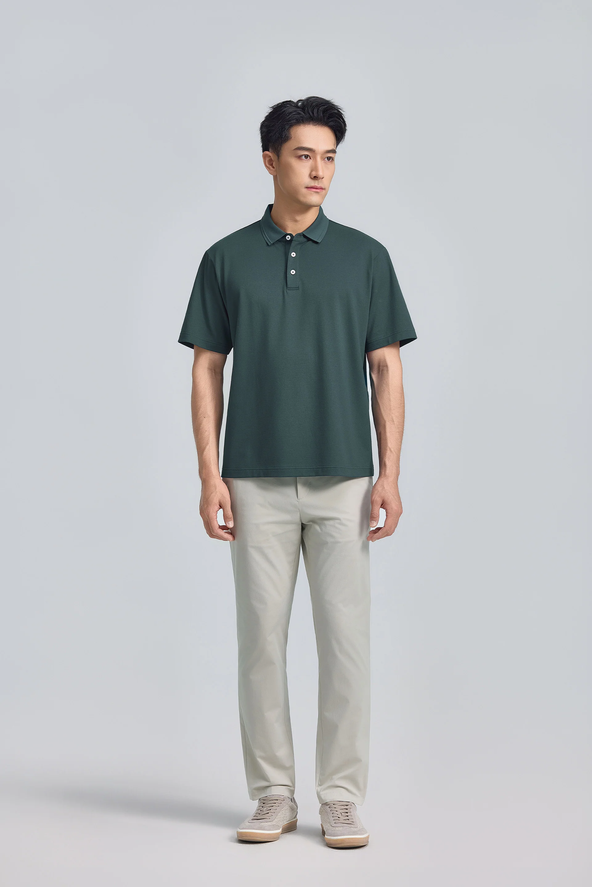 VISDRYâ„¢ Tonal Tipped Pique Polo | Teal Green PT316C - Image 4