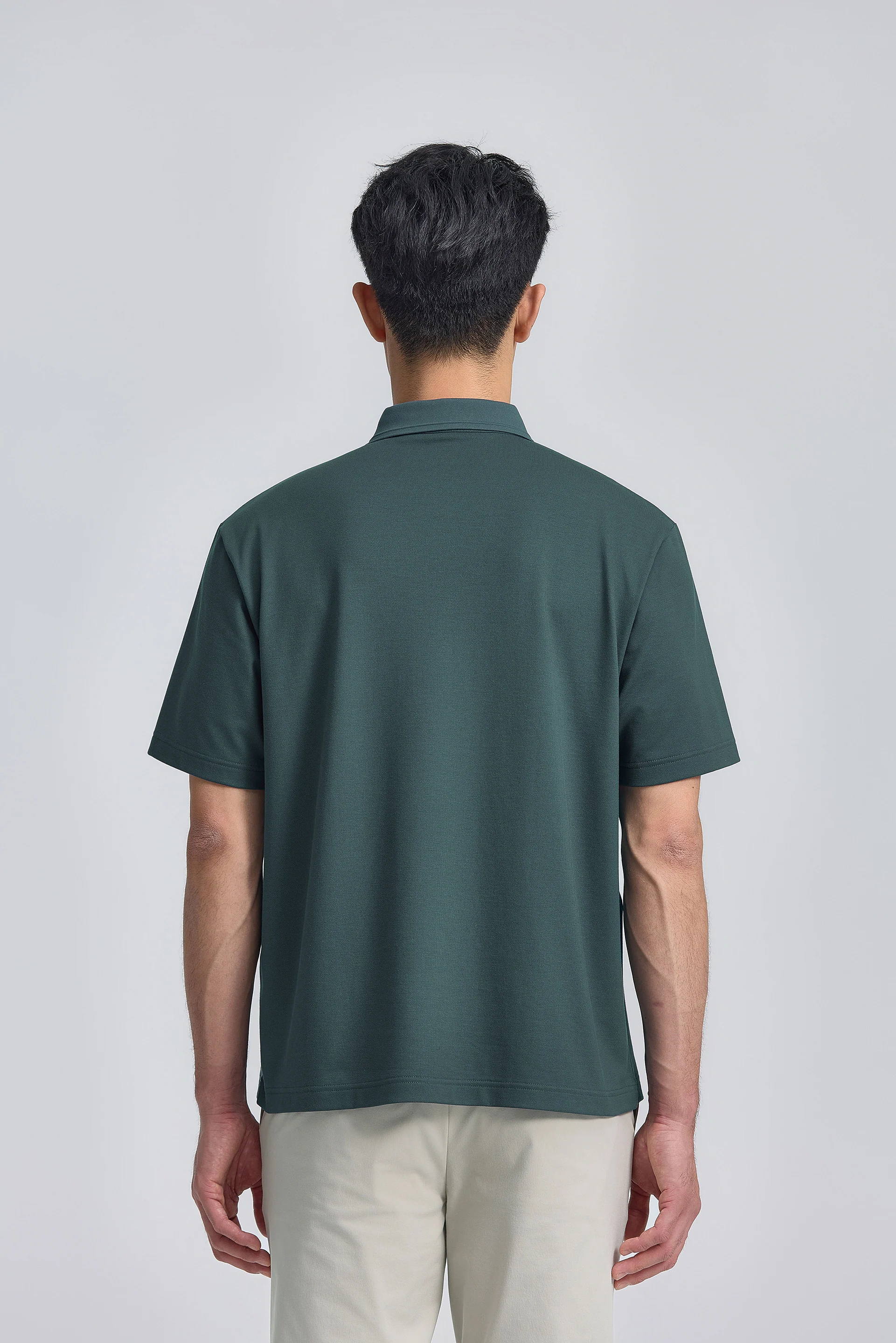 VISDRYâ„¢ Tonal Tipped Pique Polo | Teal Green PT316C - Image 5