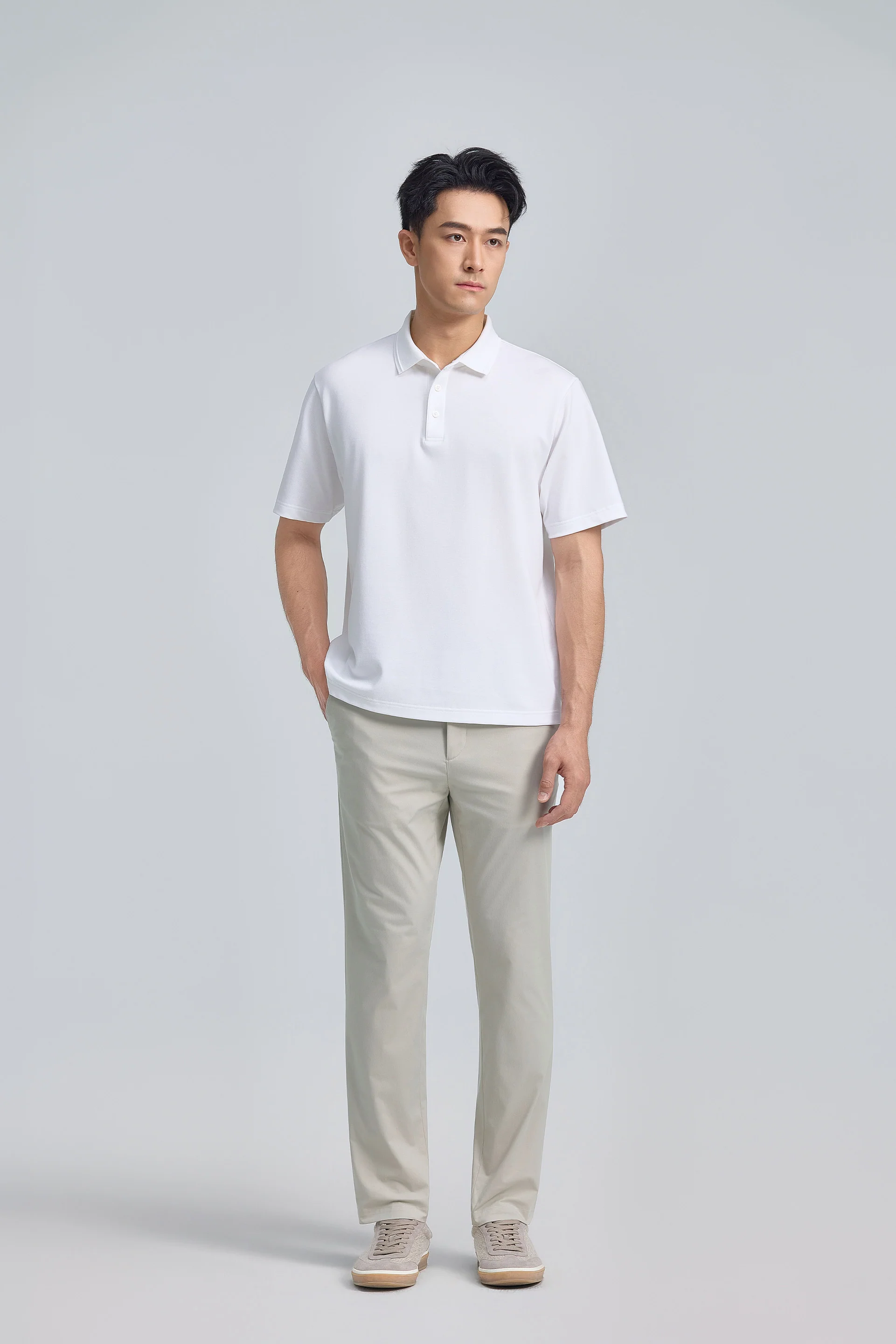 VISDRY™ Tonal Tipped Pique Polo | White WH001Z - Image 4