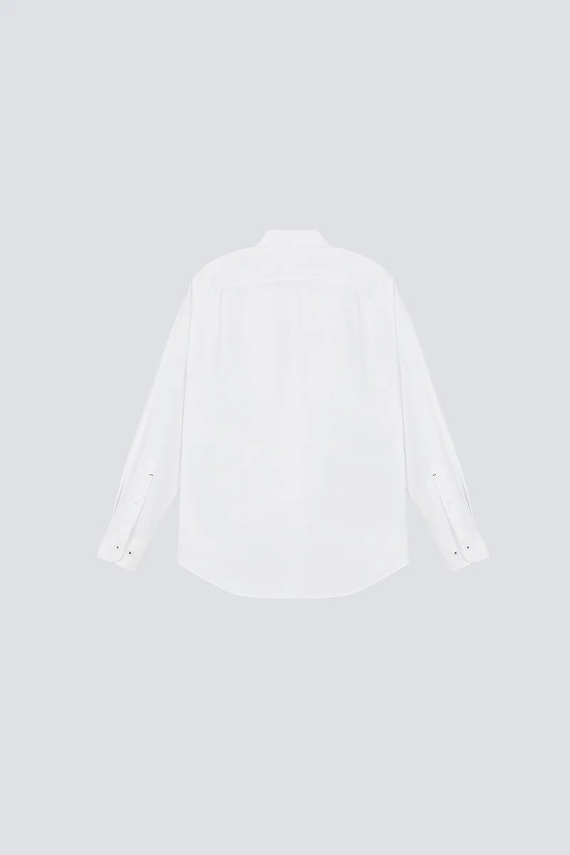 VISDRY™ Twill Button-Down Smart Shirt | White WH001Z - Image 10