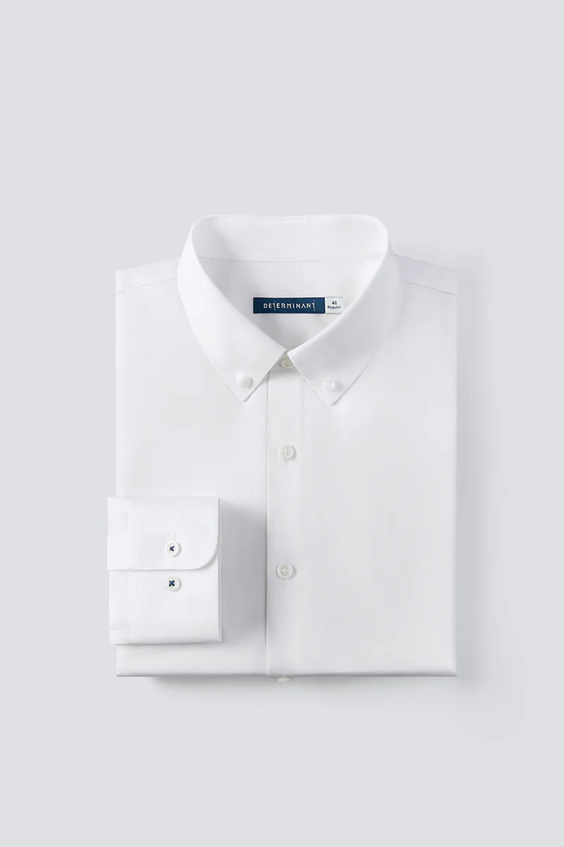 VISDRY™ Twill Button-Down Smart Shirt | White WH001Z - Image 11