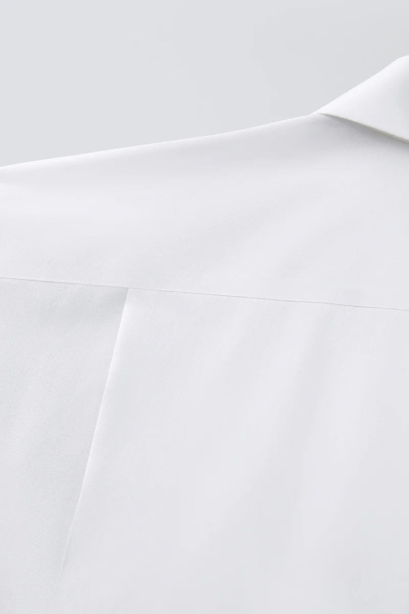 VISDRY™ Twill Button-Down Smart Shirt | White WH001Z - Image 12