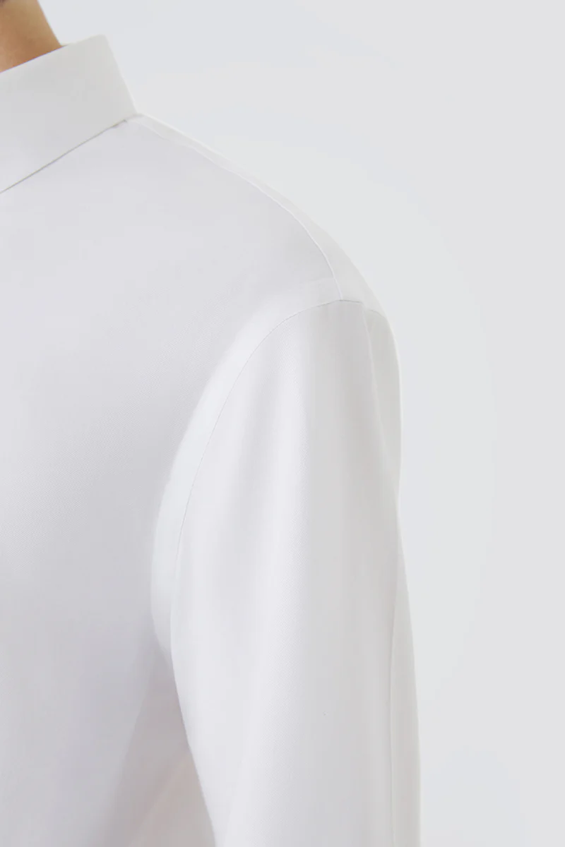 VISDRY™ Twill Button-Down Smart Shirt | White WH001Z - Image 5