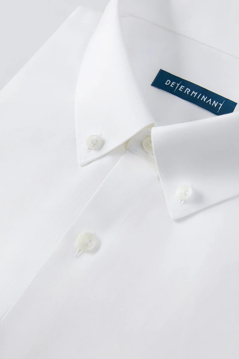 VISDRY™ Twill Button-Down Smart Shirt | White WH001Z - Image 6