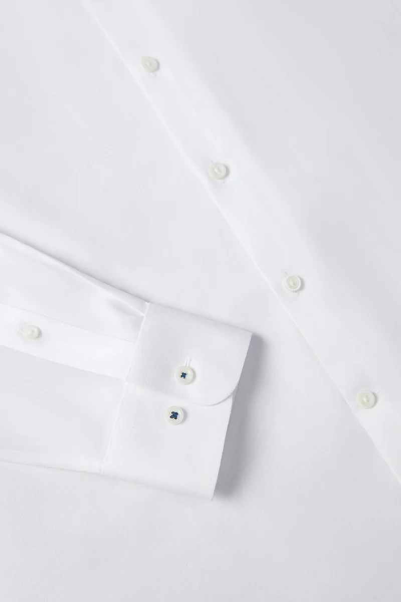 VISDRY™ Twill Button-Down Smart Shirt | White WH001Z - Image 7