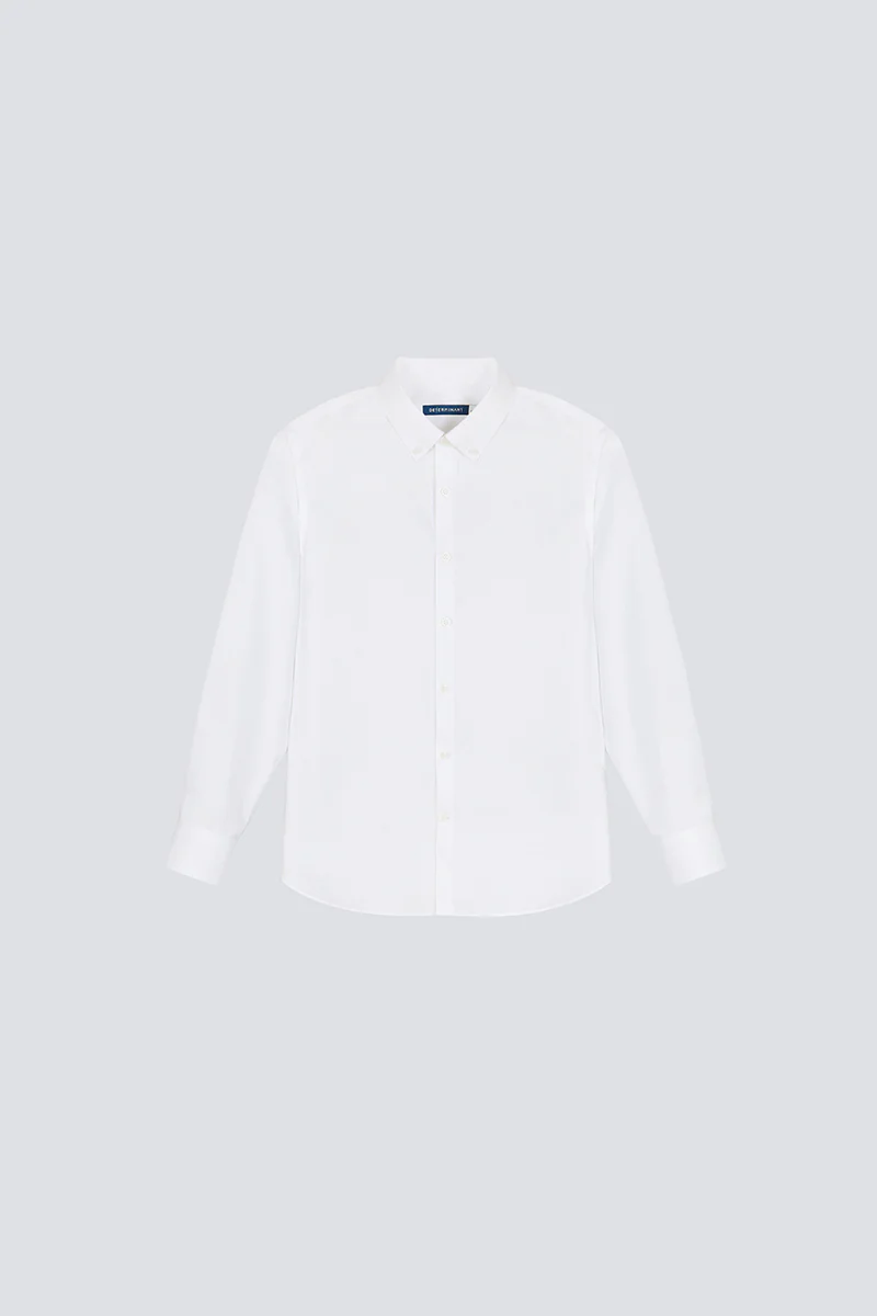 VISDRY™ Twill Button-Down Smart Shirt | White WH001Z - Image 9