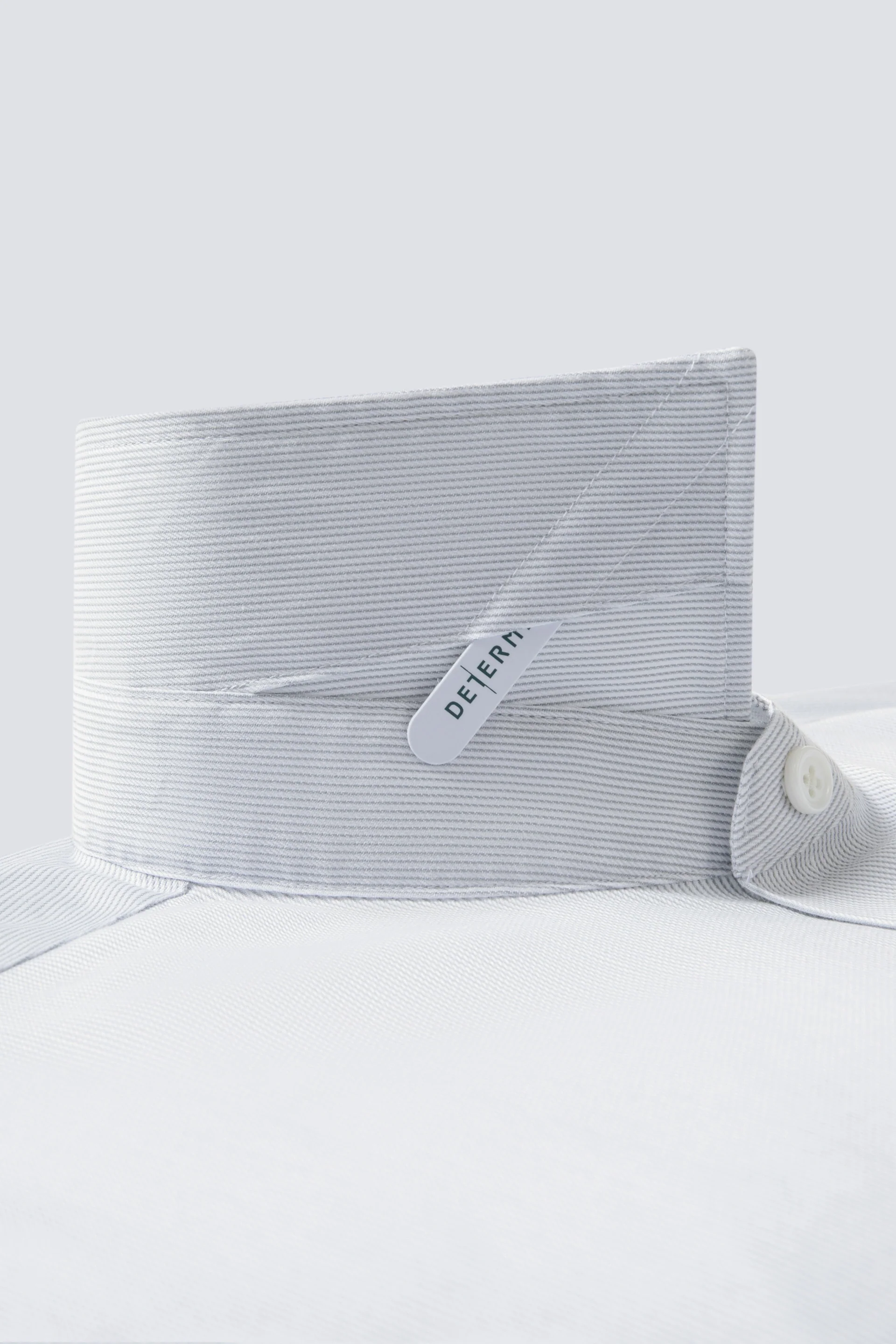 VISDRY™ Twill Dress Shirt | Light Grey Stripes 27229N - Image 9