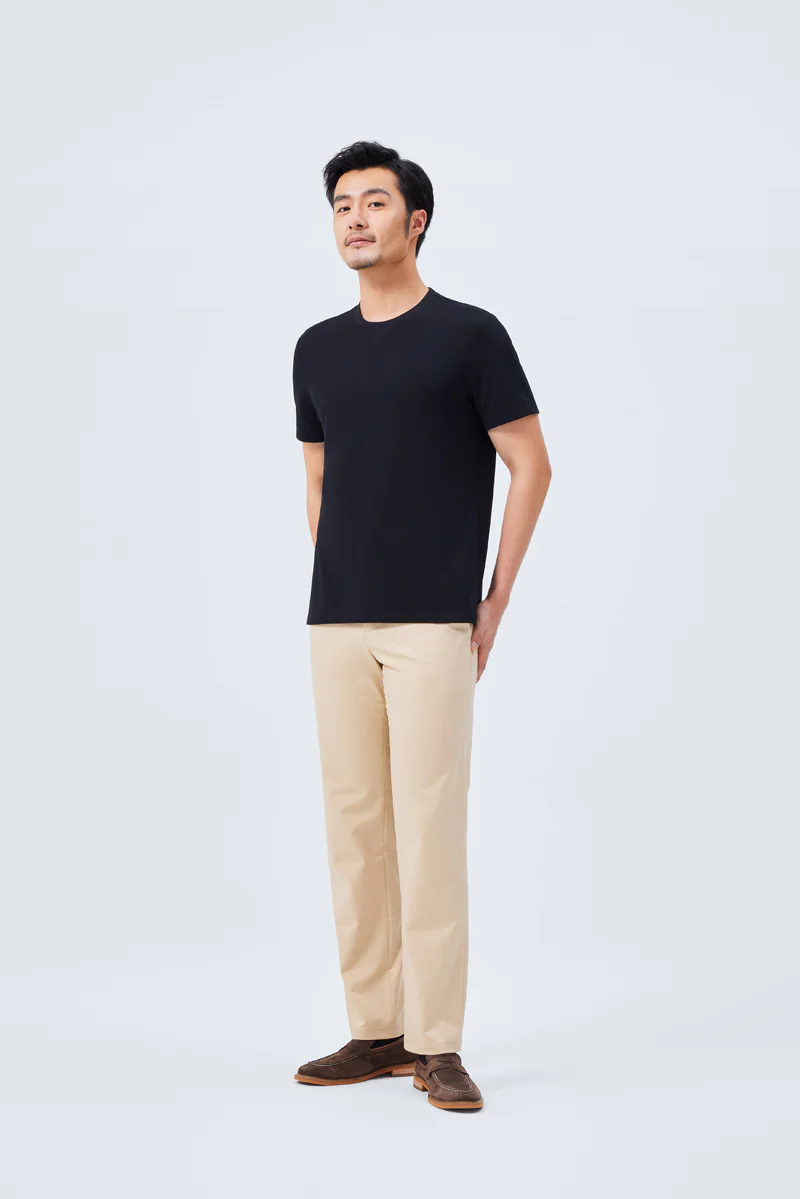 VISDRY™ Crew Neck T-Shirt | Black BKFD01 - Image 3
